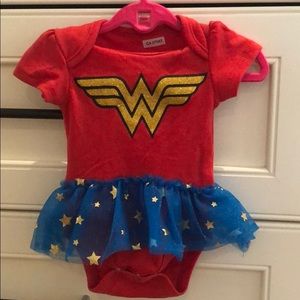 EUC Authentic DC Comic Wonder Woman tutu bodysuit